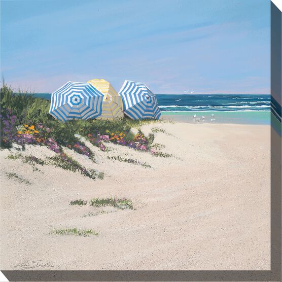 Beach Umbrellas Outdoor Wall Art, MULTI, hi-res image number null