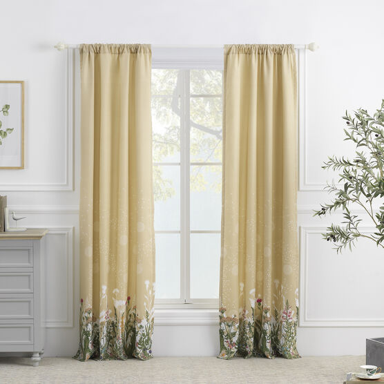 Dandelion Taupe Curtain Panel Pair, TAUPE, hi-res image number null