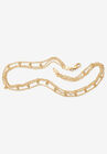 Yellow Gold over Sterling Silver Ankle Bracelet (1mm), 10 inches, GOLD, hi-res image number null