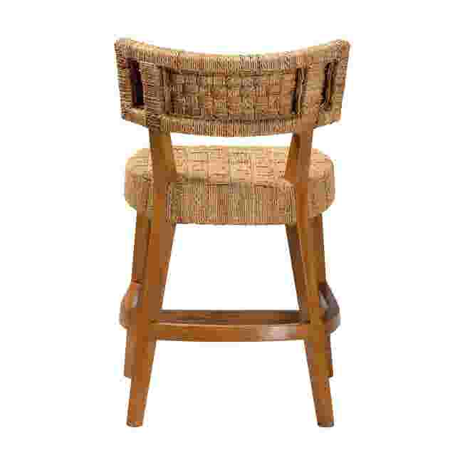 Rear/three-quarter view of wooden counter stool