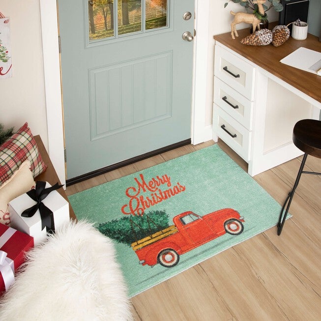 Merry Christmas Truck Kitchen Rug, , alternate image number 6