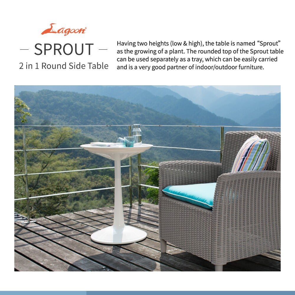 SPROUT 2 IN 1 SIDE TABLE, WHITE, alternate image number 4