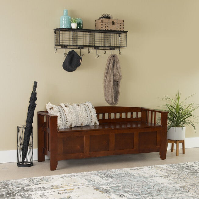 Split Seat Storage Bench, , alternate image number 4