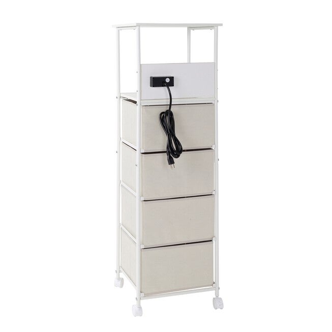 4-Drawer Cart With Charging Station, , alternate image number null