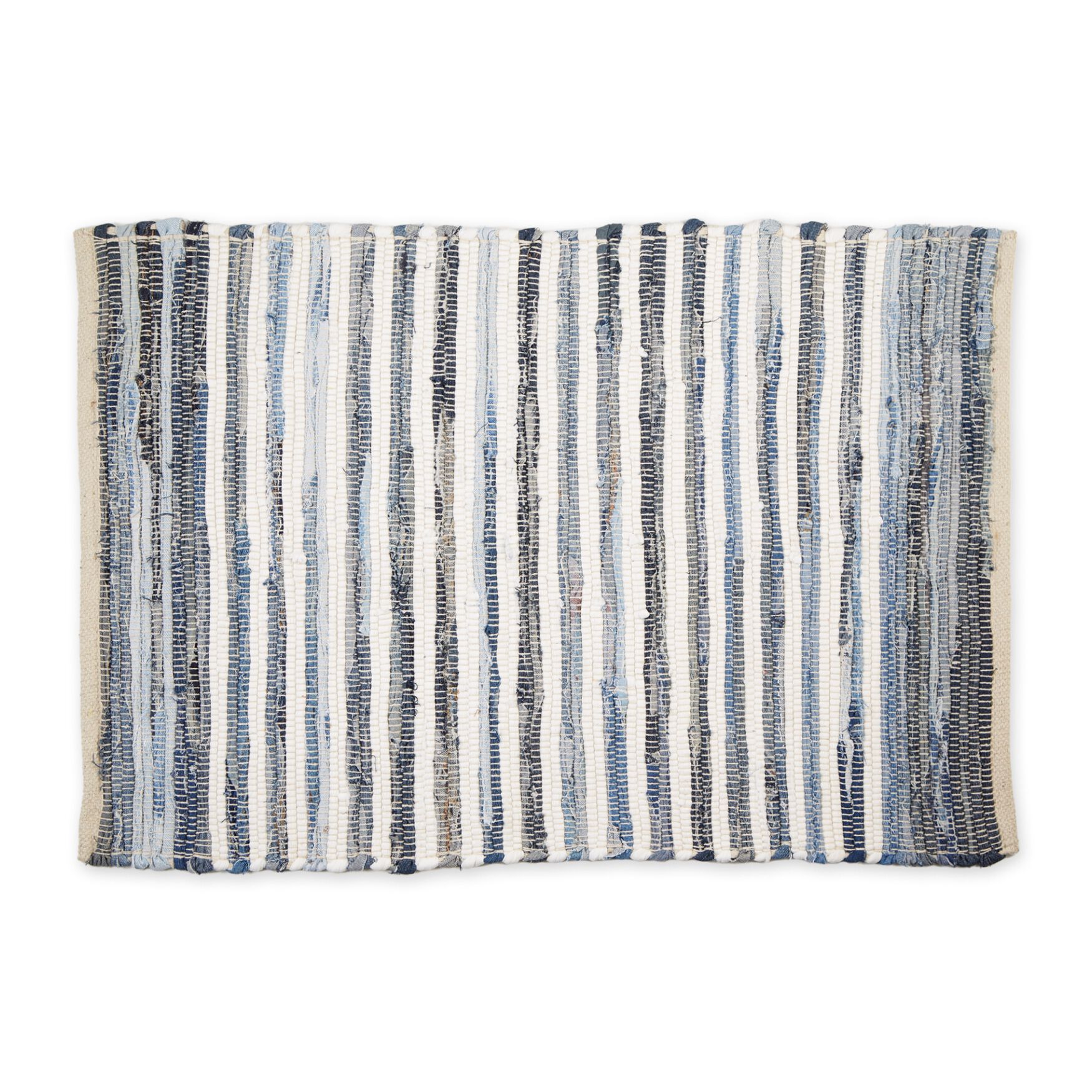 Multi Denim Rag Rug 2X3Ft | OneStopPlus