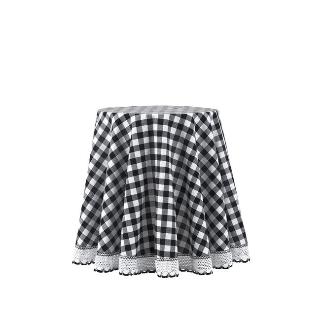 Buffalo Check Round Tablecloth - 70-in, , alternate image number null