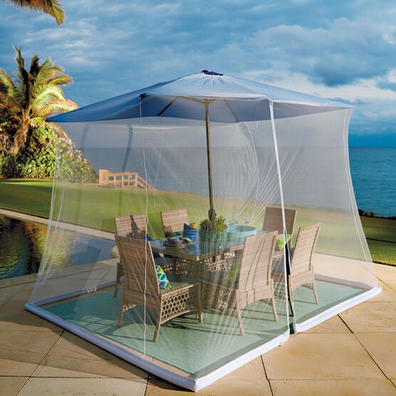 Mesh Mosquito Umbrella Canopy, WHITE, hi-res image number null