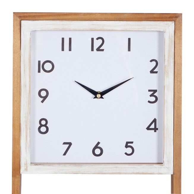 Brown Wood Farmhouse Wall Clock, , alternate image number 4