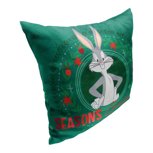 Wb Looney Tunes Greetings From Bugs Printed Throw Pillow, , on-hover image number 1