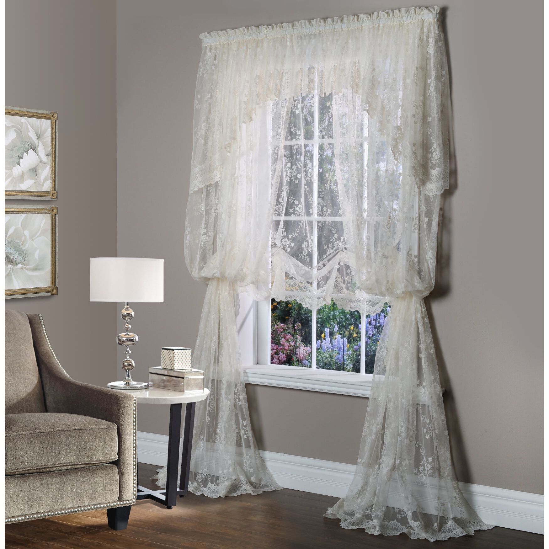 Mona Lisa Sheer Rod Pocket Balloon Curtain, , alternate image number 4