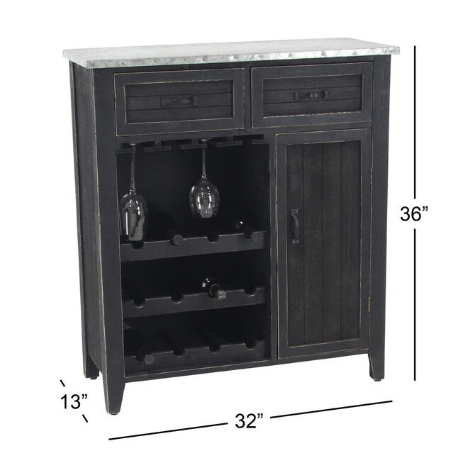 Black Farmhouse Wood Wine Storage, 36 x 32, , alternate image number 11
