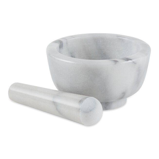 Marble Mortar and Pestle - White, , on-hover image number 1