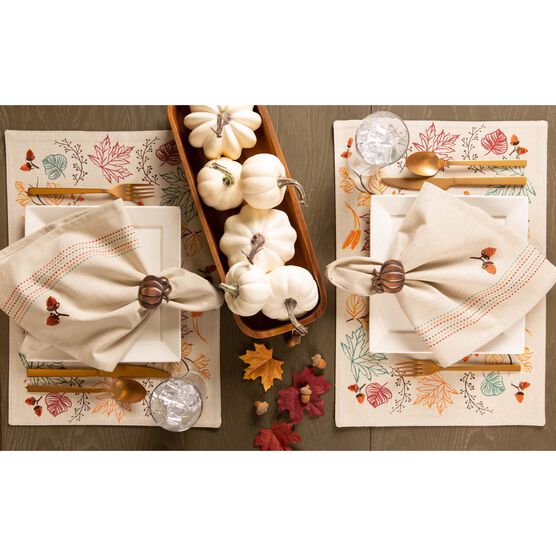 Harvest Pumpkin Napkin Ring, Set of 6, , on-hover image number null