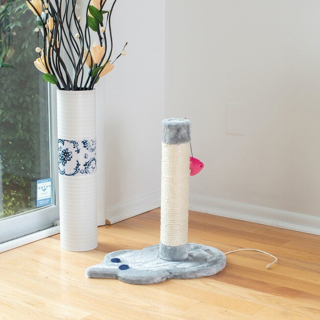 Mouse Shape Real Wood Cat Scratcher Toy, Sisal Scratching Post, , alternate image number null
