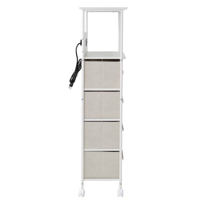 4-Drawer Cart With Charging Station, , alternate image number null