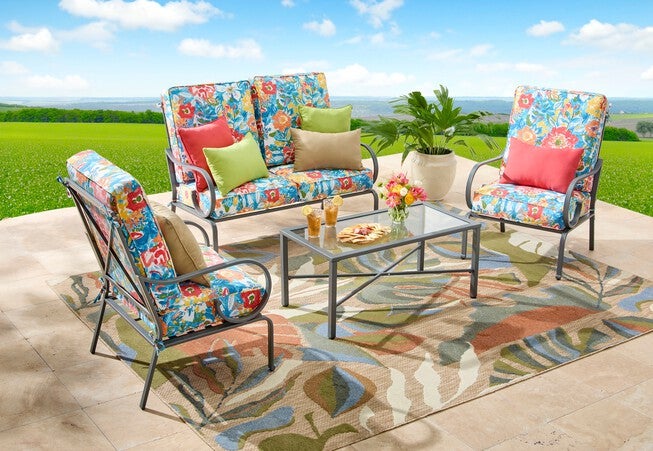 Riviera Steel Deep Seat Patio Chair, , alternate image number null