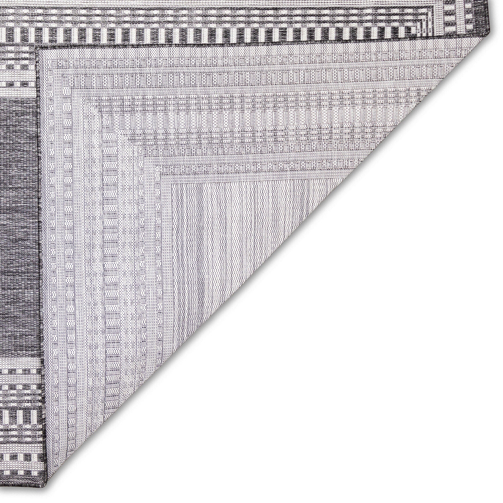 Liora Manne Malibu Etched Border Indoor/Outdoor Area Rug Charcoal 3 feet 3 inches x 4 feet 11 inches, , on-hover image number 1