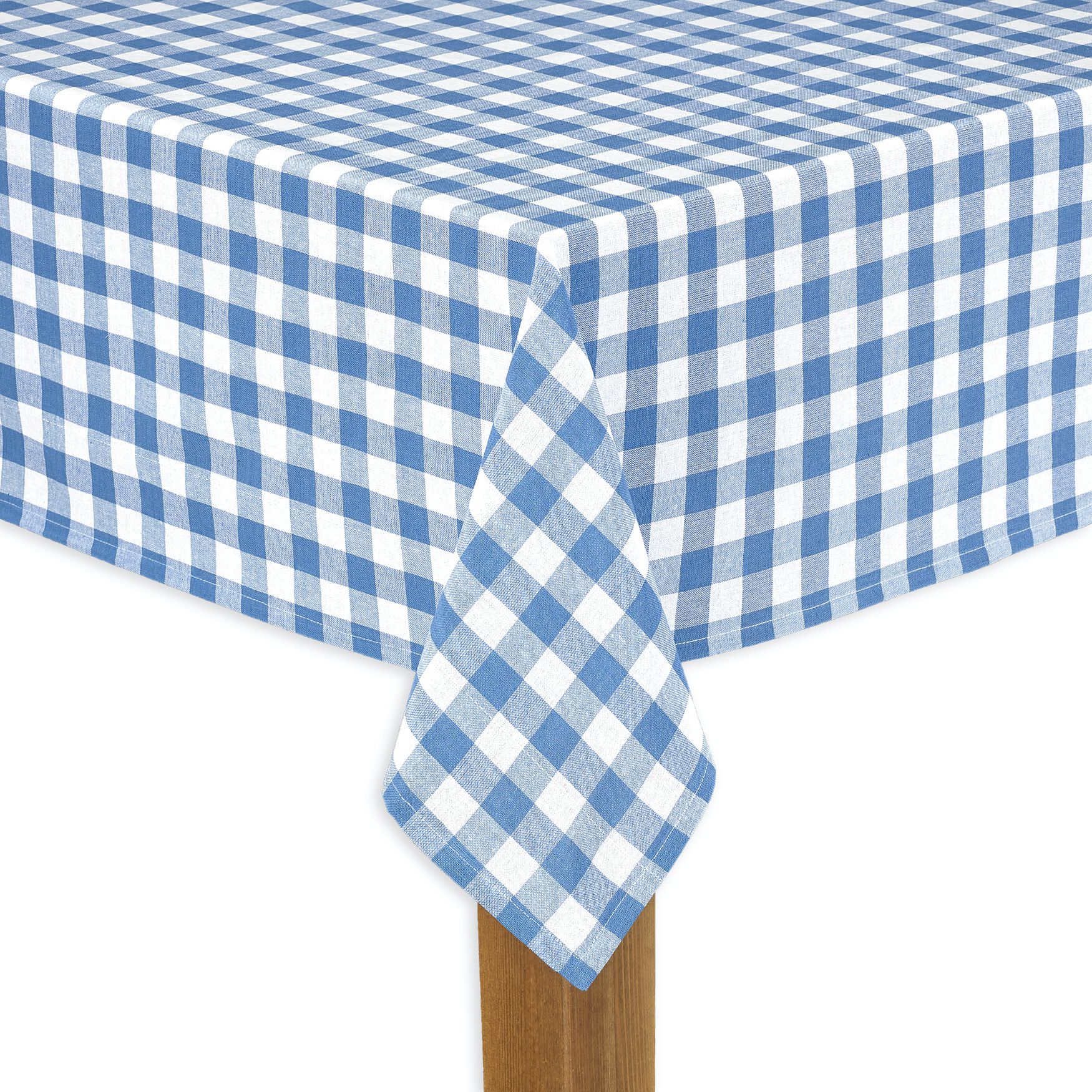 BUFFALO CHECK TABLECLOTHS, BLUE, hi-res image number 0