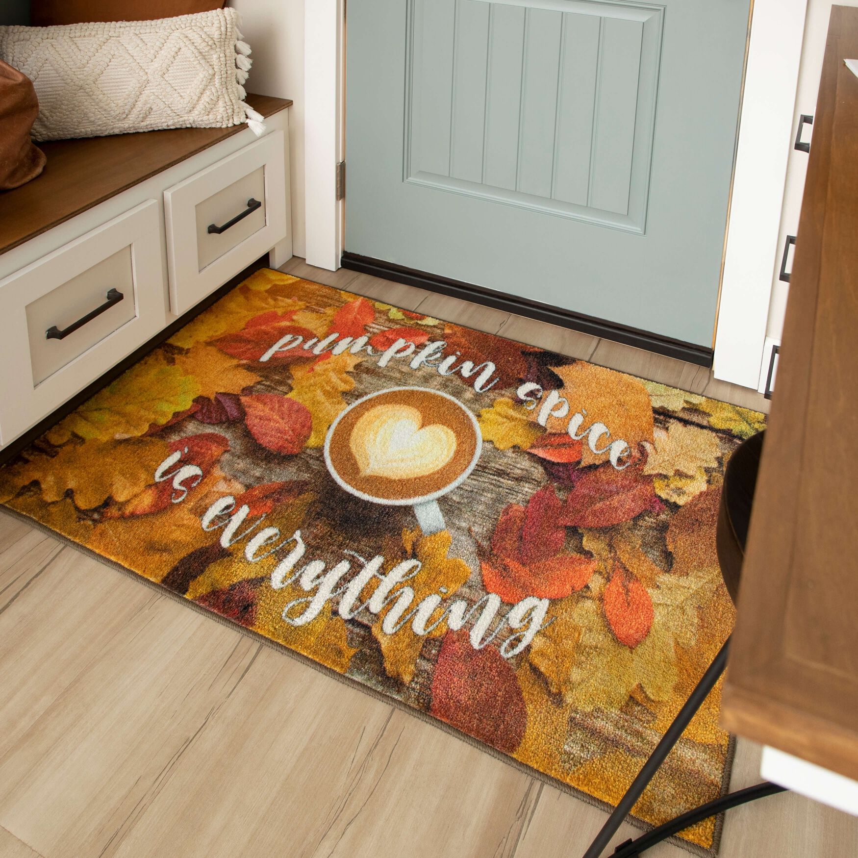 Pumpkin Spice Kitchen Rug, , alternate image number 7