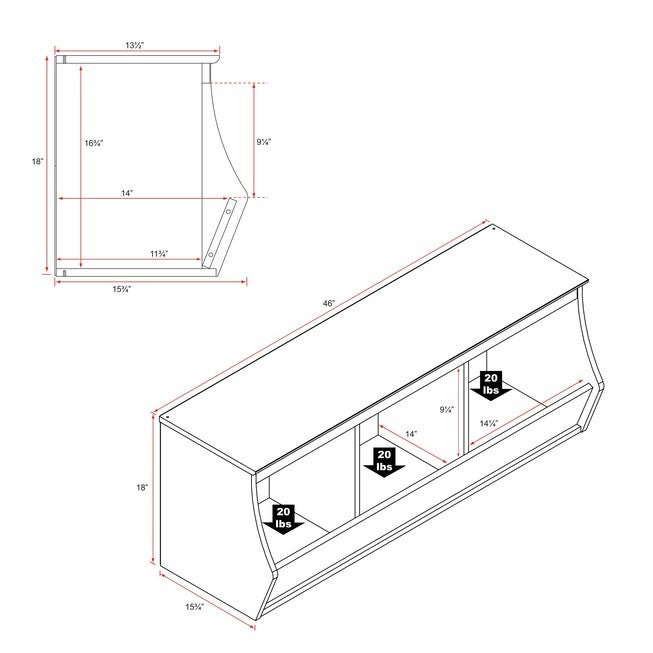 Fremont Stacked 6-Bin Storage Cubbie Espresso, , alternate image number null