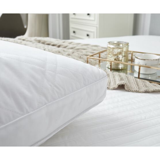 233 Thread Count Cotton Quilted White Goose Feather And Down Pillow (2-pack), , alternate image number null