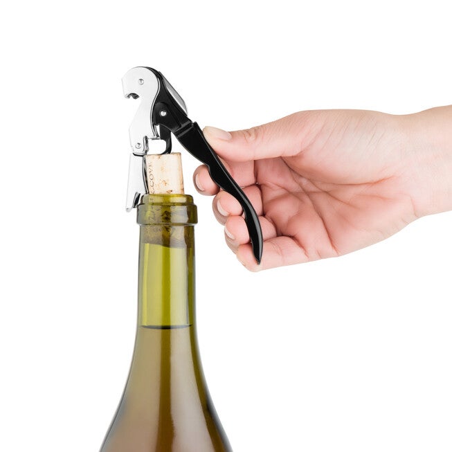 Truetap Double Hinged Waiter'S Corkscrew By True In Black, , alternate image number null