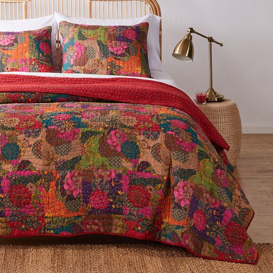 Jewel Quilt Set , RED, hi-res image number null