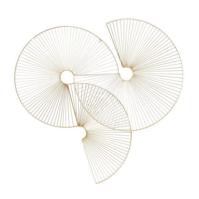 Cosmoliving By Cosmopolitan Gold Metal Wall Decor, GOLD, hi-res image number 0