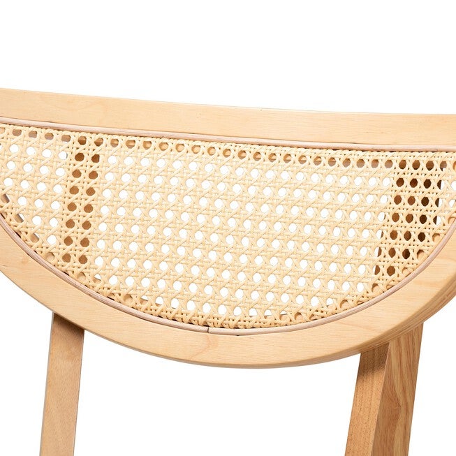 Dannell Mid-Century Modern Cream Fabric And Black Finished Wood Dining Chair, , alternate image number 10