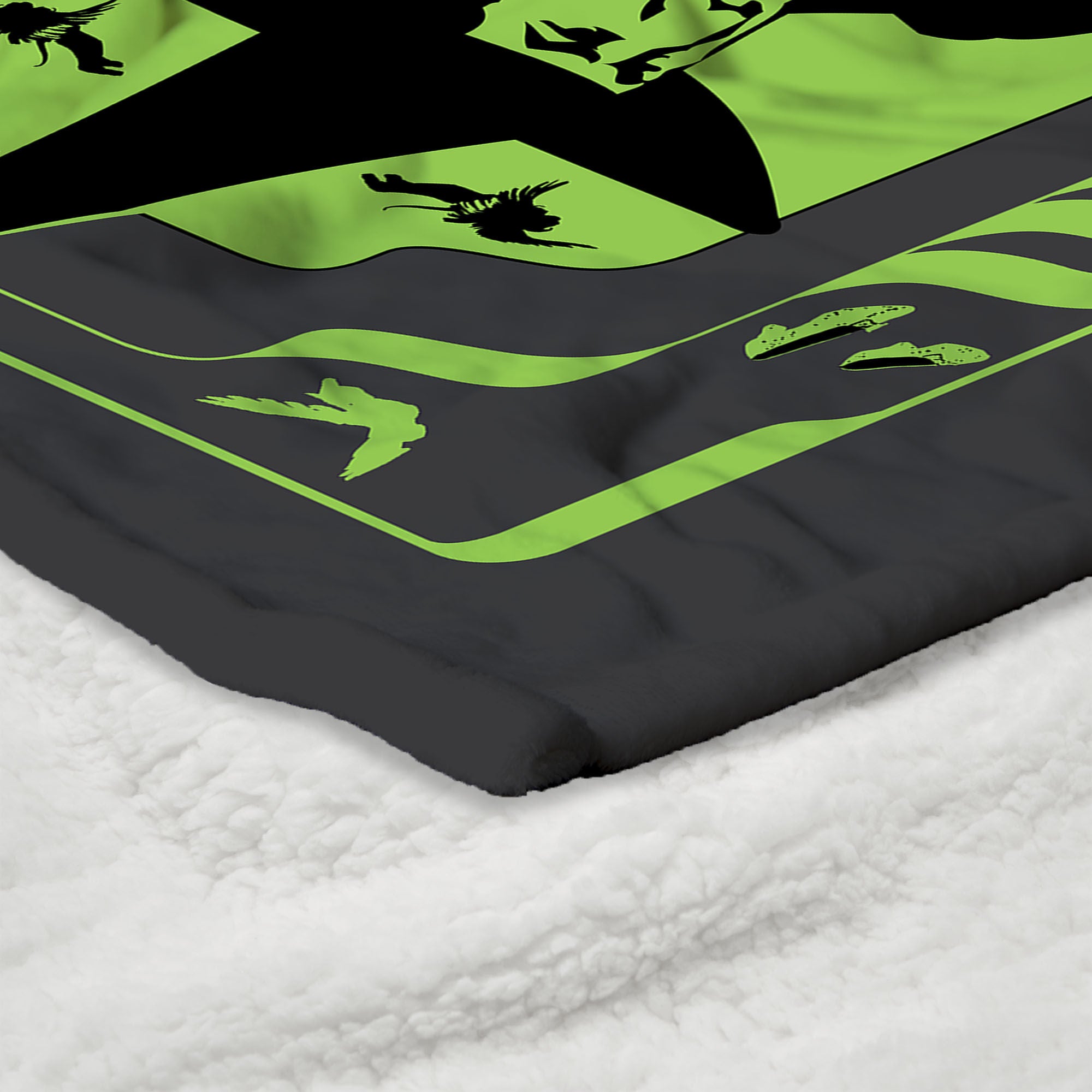 Warner Bros. The Wizard of Oz Don't Add Water Silk Touch Sherpa Throw Blanket 50x60 Inches, GREEN, alternate image number 4