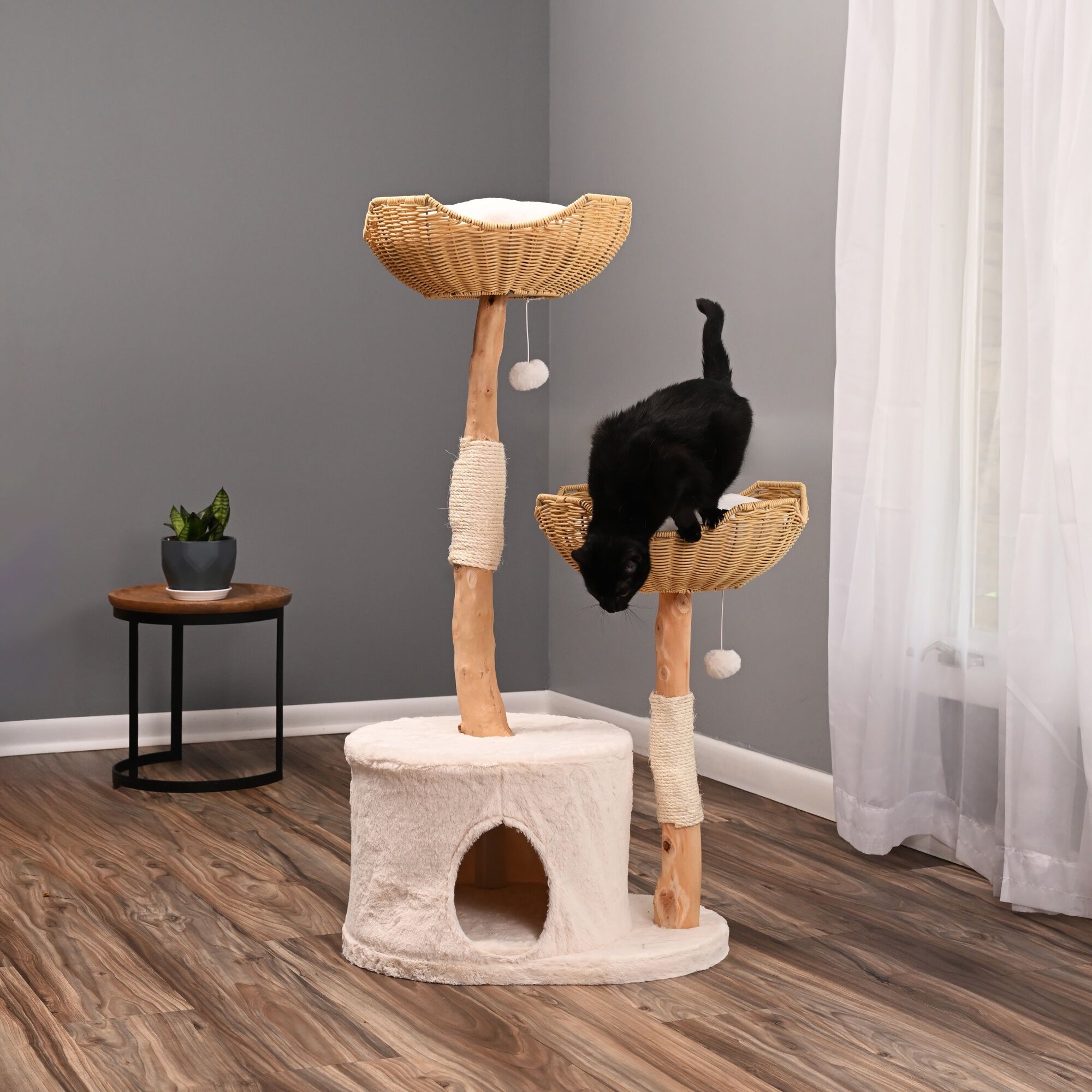 AMNI Cat Tree: The All-in-One Play and Rest Station, BEIGE, alternate image number 3