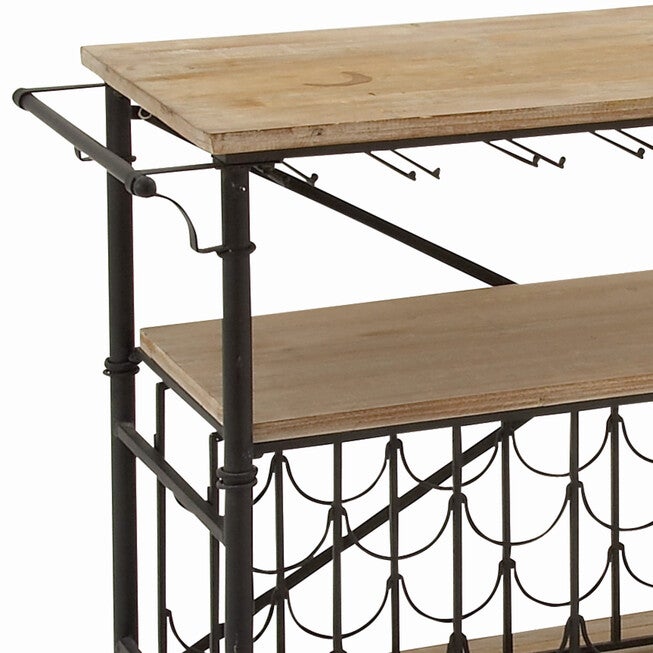 Natural Brown Industrial Metal Wine Storage, 31 x 48, , alternate image number 2