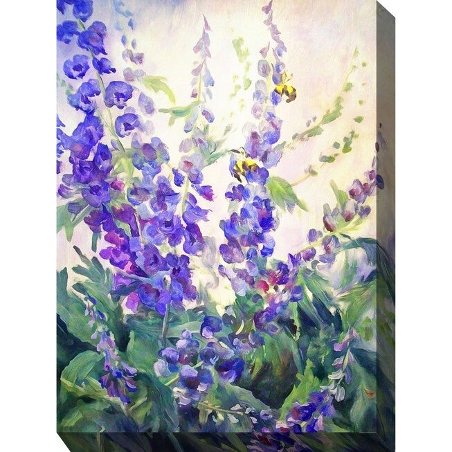 Blue Delphi Outdoor Wall Art, MULTI, hi-res image number 0