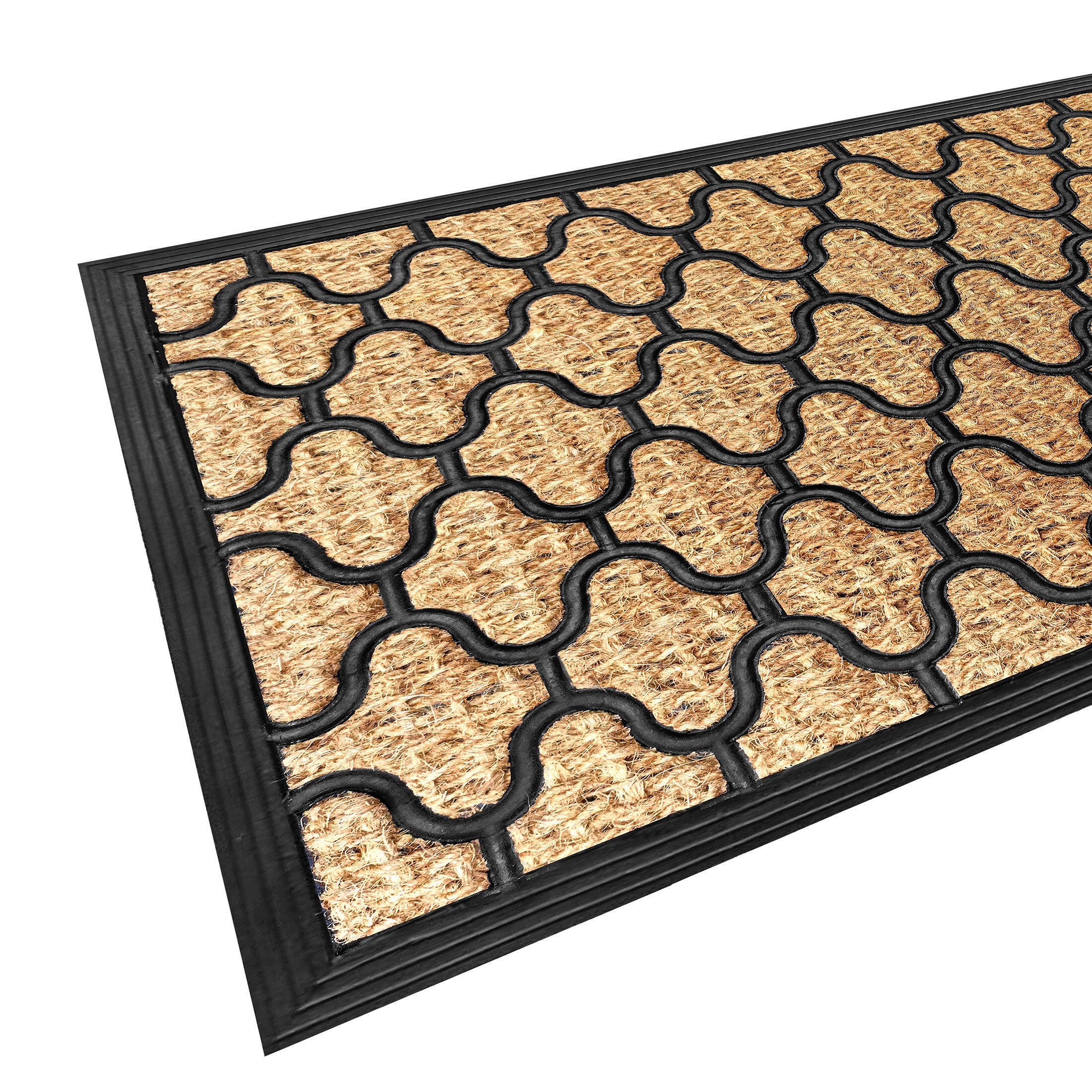 Coco Entrance Mat 18x30, HARLEQUIN BROWN, alternate image number 3