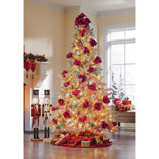 7½' Pre-Lit Champagne Tree, CHAMPAGNE, hi-res image number null