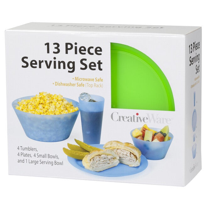 Creative Ware 13 Piece Serving Set, CITRUS GREEN, hi-res image number null