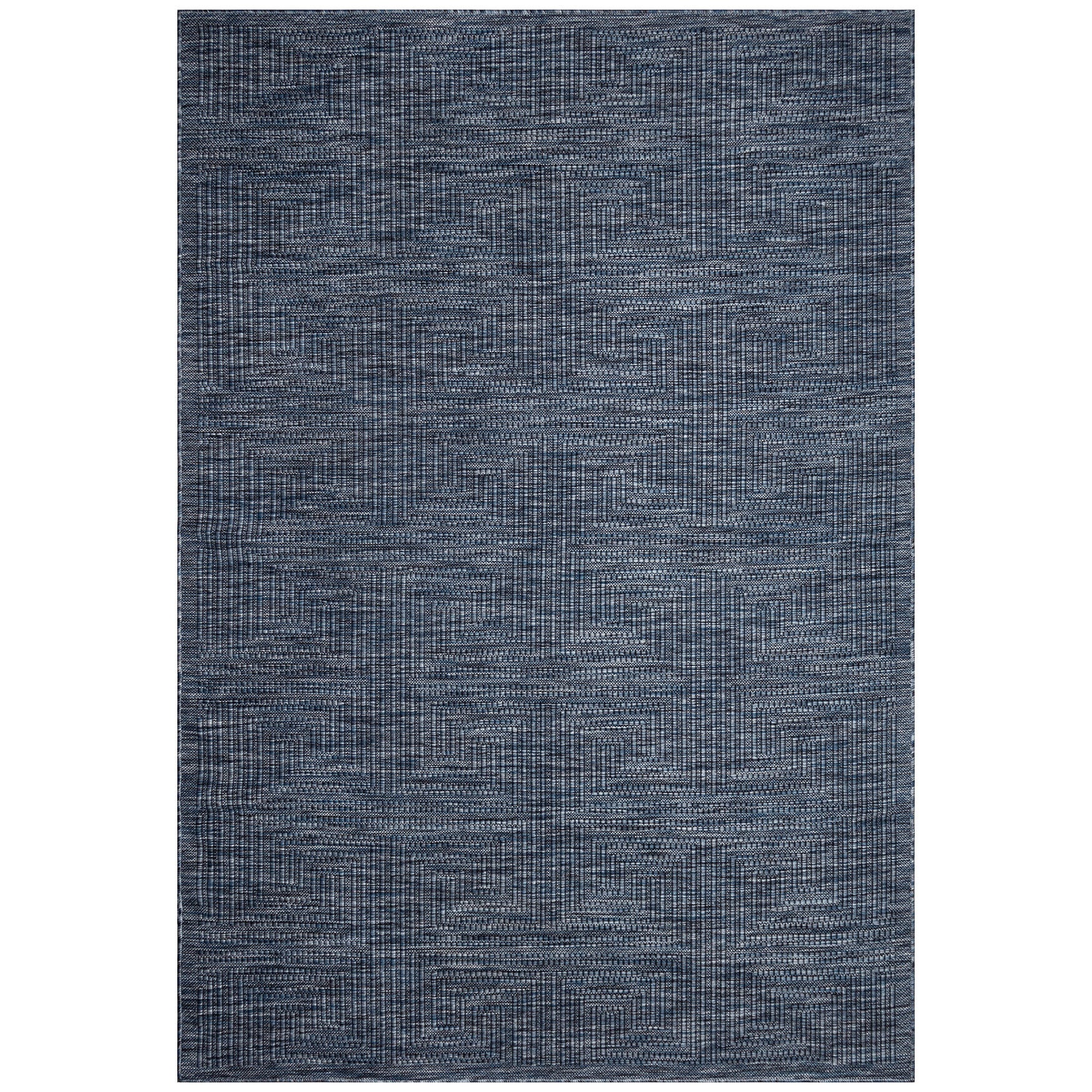 Soleil Maize Indoor/Outdoor Area Rug Aqua, NAVY, hi-res image number 0