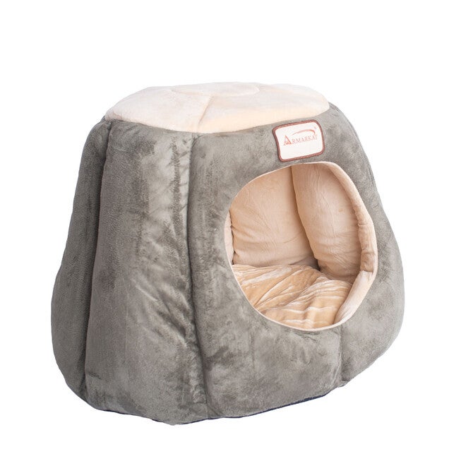Cat Cave Shape Pet Bed With Anti- Slip Waterproof Base, , alternate image number null