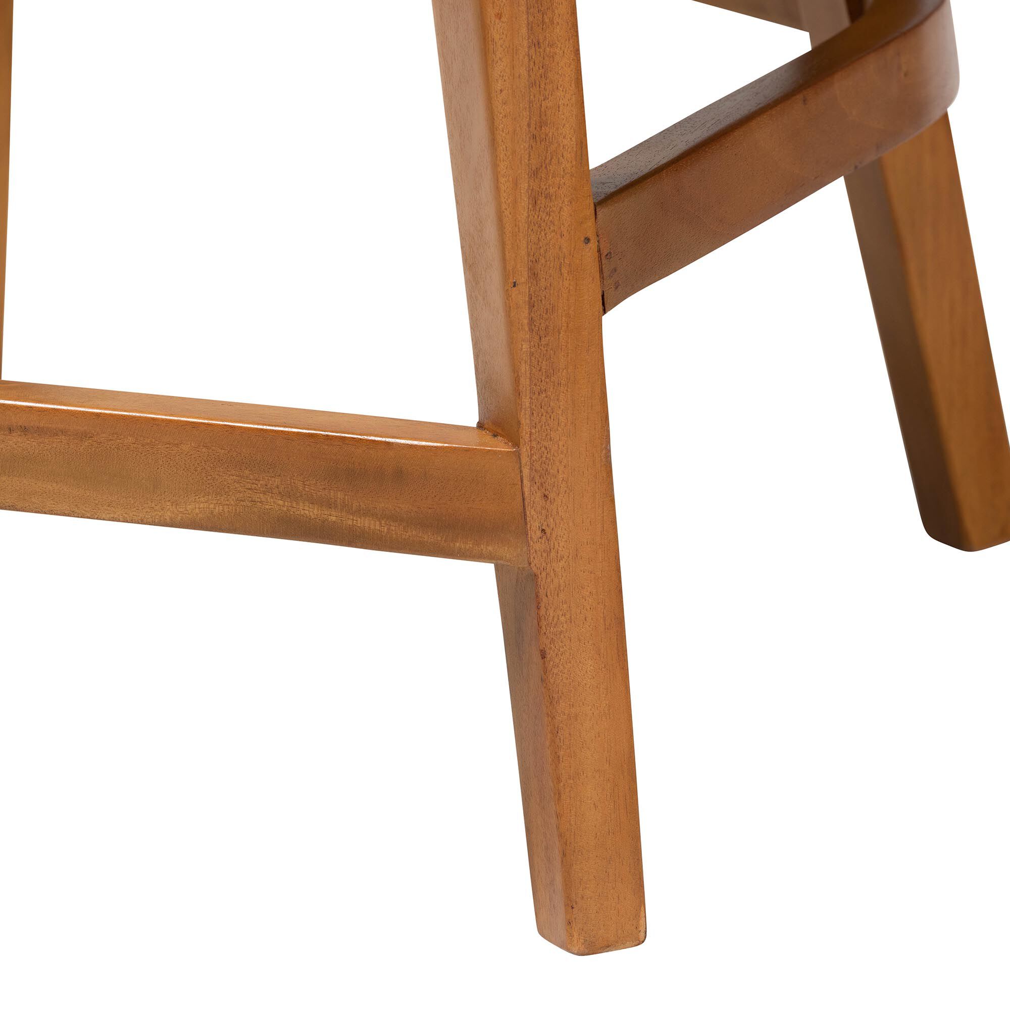 Sabit Bohemian Seagrass and Mahogany Wood Counter Stool, NATURAL, alternate image number 6