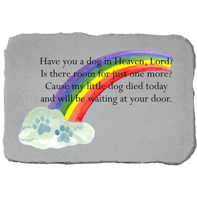 Have You A Dog Rainbow Garden Memorial Accent Stone, GREY, hi-res image number 0
