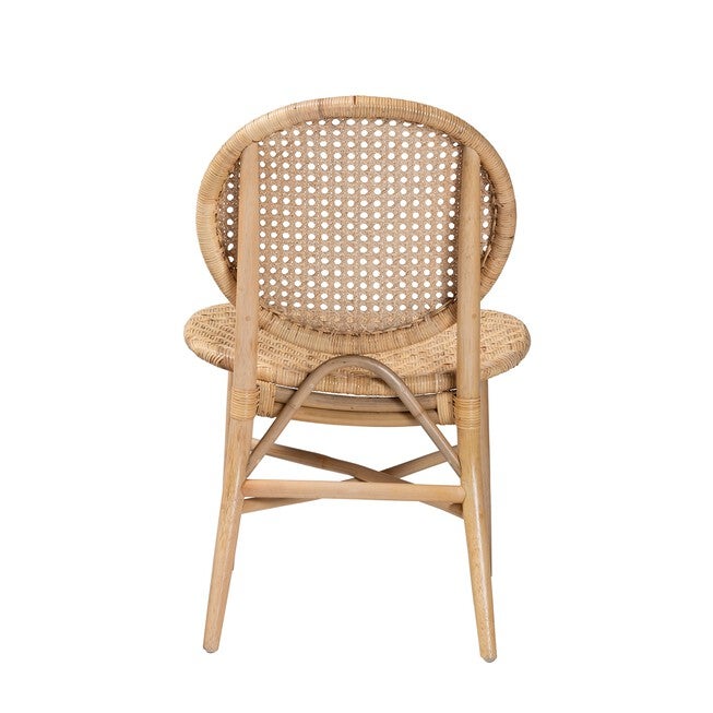 Osaka Modern Bohemian Natural Brown Rattan Dining Chair, , alternate image number 3