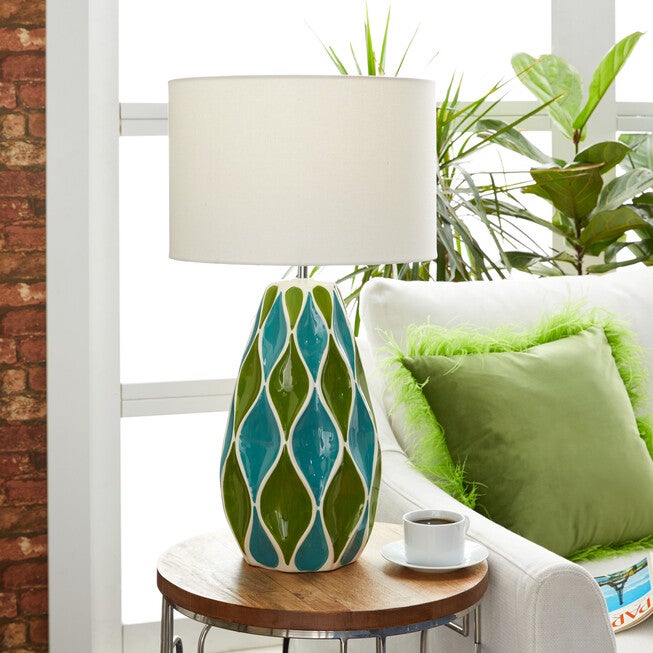 Green Stone Traditional Table Lamp, , alternate image number 11