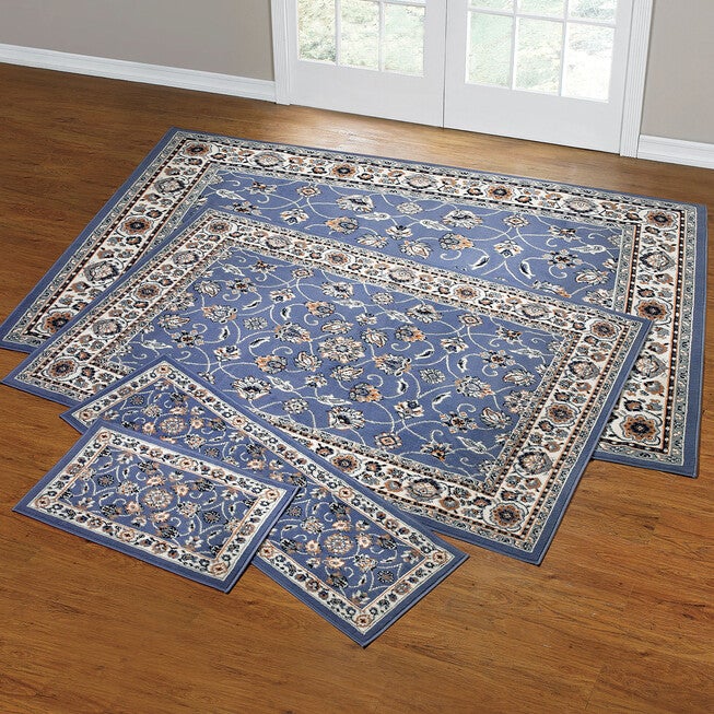 Floral Vine 4-Pc. Rug Set with Runner, BLUE, hi-res image number null