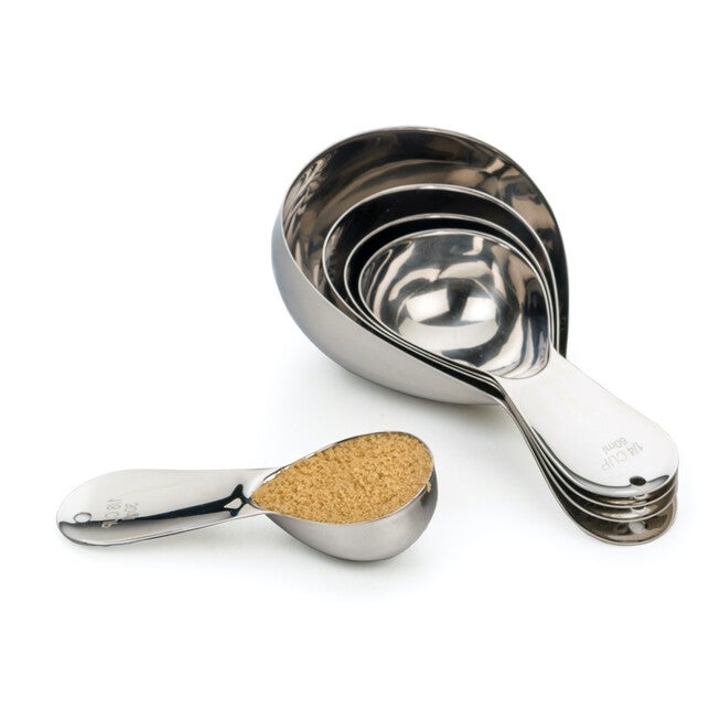 Oval Stainless Steel Measuring Cups, Set 5, , alternate image number 3