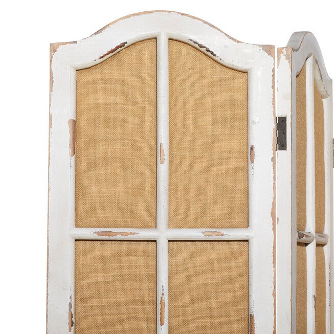 Beige Wood Farmhouse Room Divider Screen, 71 inches x 48 inches x 1 inches, , alternate image number 5