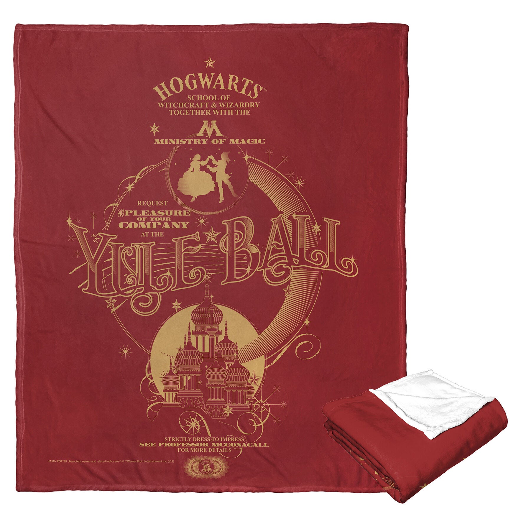 Wb Harry Potter Yule Ball Invitation Silk Touch Throw, O, hi-res image number 0