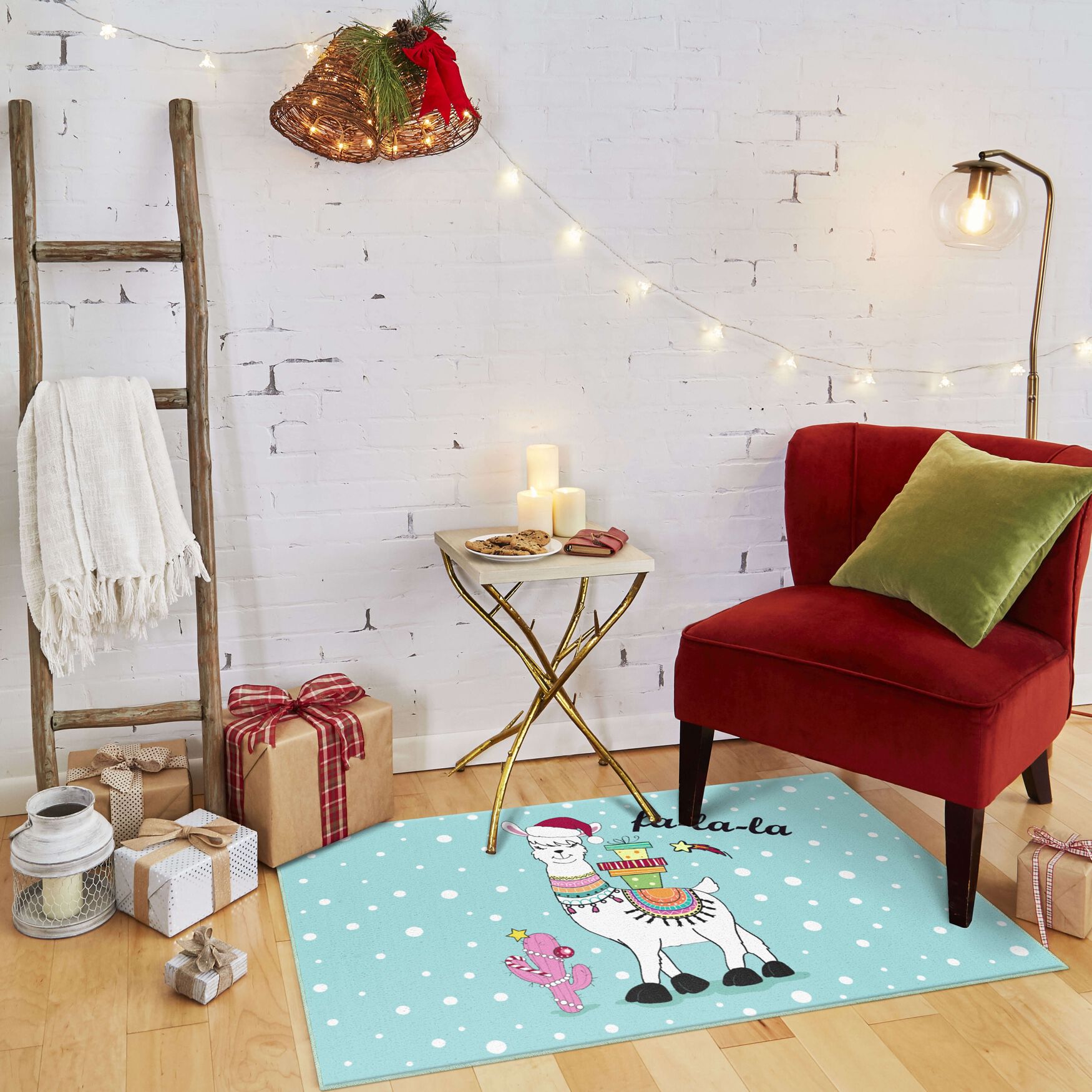 Fa La La Llama Multi Kitchen Rug, , alternate image number 5