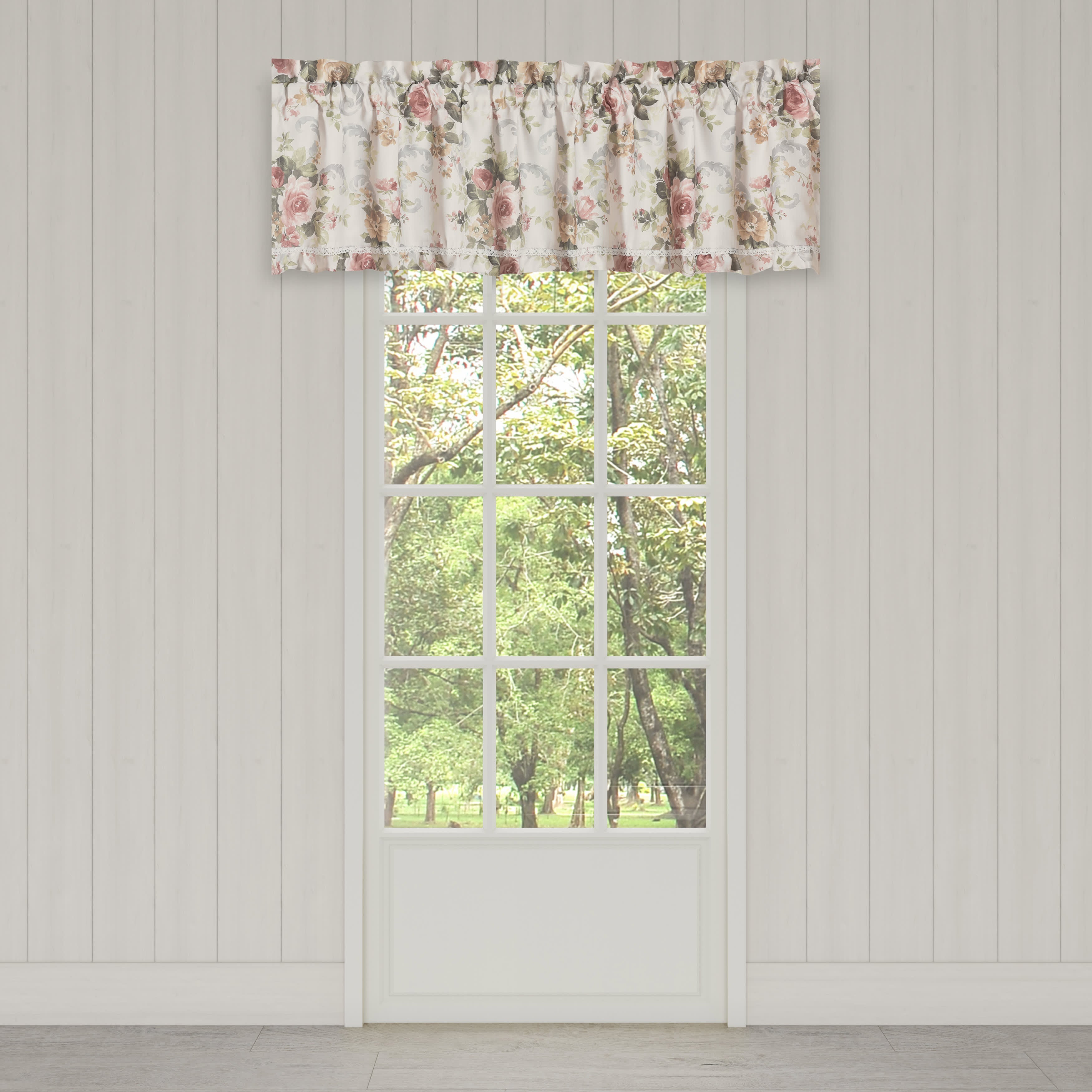 Chablis Window Straight Valance, ROSE GOLD, alternate image number 1