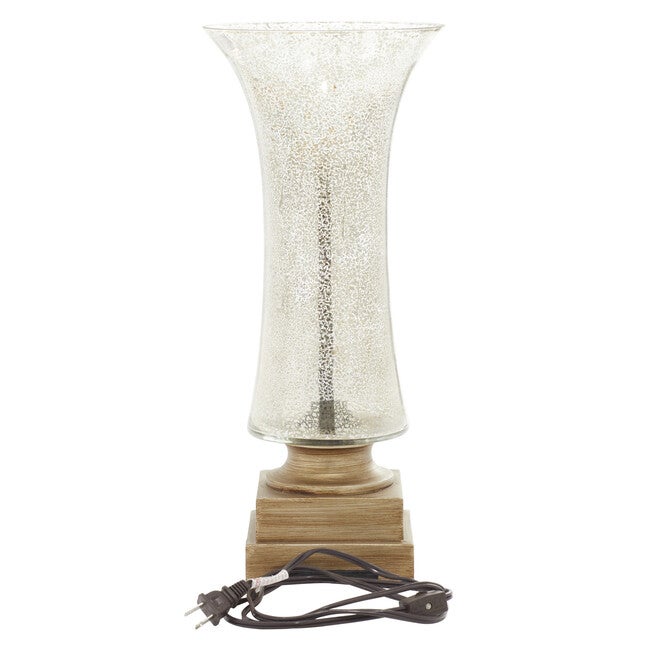 Set Of 2 Gold Glass Glam Uplight, , on-hover image number 1