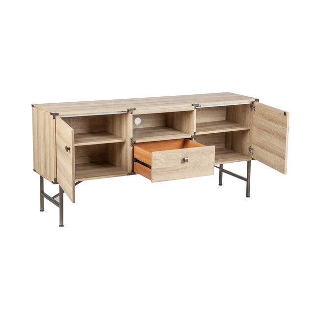 Langer Light Oak Media Console Mediaconsole, , alternate image number null